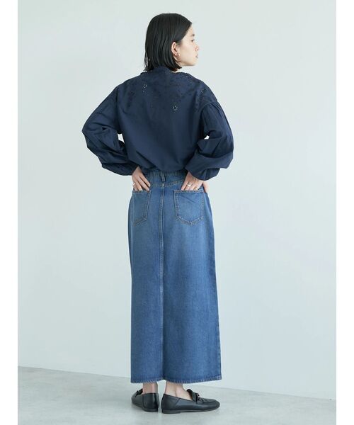 AMERICAN HOLIC（アメリカンホリック）の「タイトデニムロングスカート（スカート・レディース・ライトインディゴブルー・M/S/L）」の9枚目の写真
