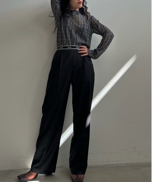 Ameri（アメリ）の「REVERSIBLE STRIPE KNIT TOP（ニット