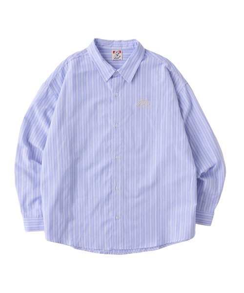 WHO'S WHO gallery（フーズフーギャラリー）の「COOPER FACTドミノストライプビッグシャツ（シャツ/ブラウス・レディース・ホワイト/ピンク/サックスブルー・FREE）」の4枚目の写真