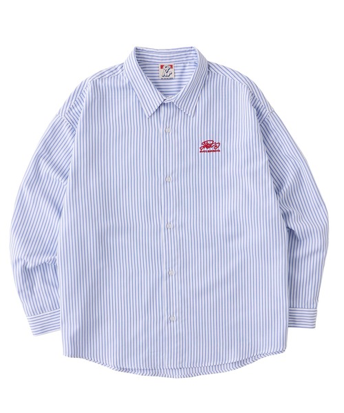 WHO'S WHO gallery（フーズフーギャラリー）の「COOPER FACTドミノストライプビッグシャツ（シャツ/ブラウス・レディース・ホワイト/ピンク/サックスブルー・FREE）」の10枚目の写真