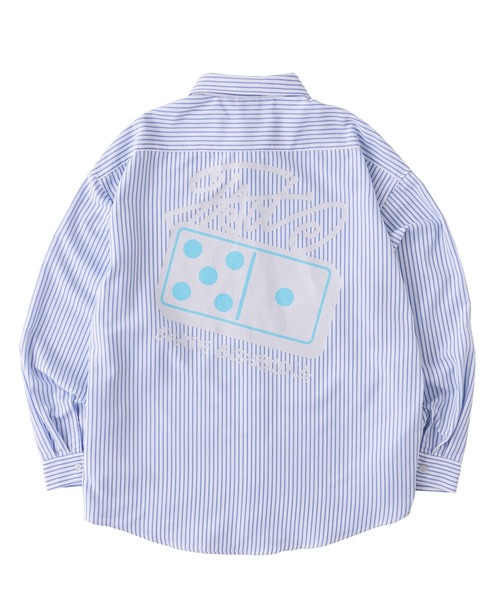 WHO'S WHO gallery（フーズフーギャラリー）の「COOPER FACTドミノストライプビッグシャツ（シャツ/ブラウス・レディース・ホワイト/ピンク/サックスブルー・FREE）」の11枚目の写真