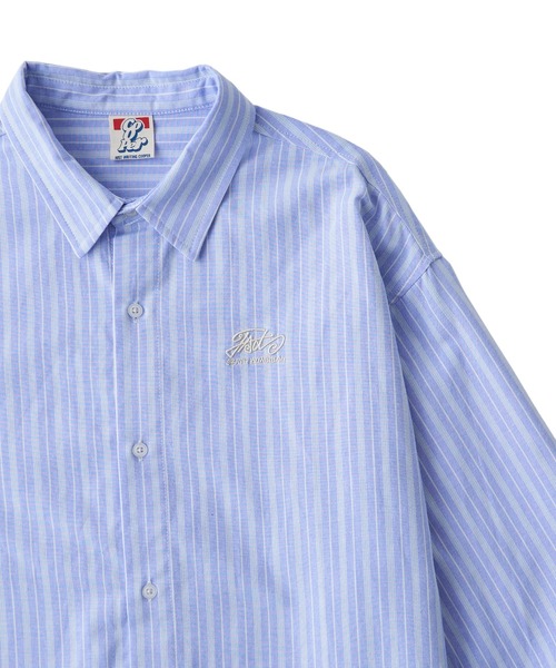 WHO'S WHO gallery（フーズフーギャラリー）の「COOPER FACTドミノストライプビッグシャツ（シャツ/ブラウス・レディース・ホワイト/ピンク/サックスブルー・FREE）」の6枚目の写真