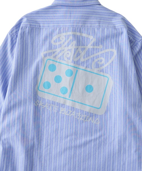 WHO'S WHO gallery（フーズフーギャラリー）の「COOPER FACTドミノストライプビッグシャツ（シャツ/ブラウス・レディース・ホワイト/ピンク/サックスブルー・FREE）」の7枚目の写真