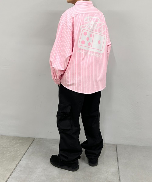 WHO'S WHO gallery（フーズフーギャラリー）の「COOPER FACTドミノストライプビッグシャツ（シャツ/ブラウス・レディース・ホワイト/ピンク/サックスブルー・FREE）」の22枚目の写真