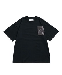 yoshio kubo オーバーサイズ プリント デザイン ブラック シャツ yoshiokubo GROUNDFLOOR tシャツ ヨシオクボ / VARIOUS LACE S/S