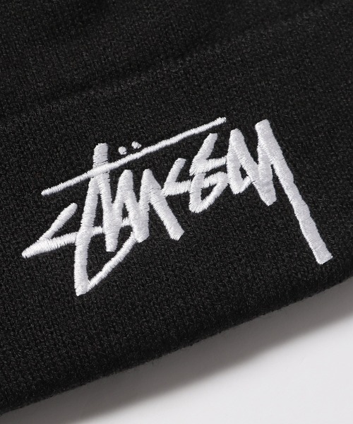 STUSSY（ステューシー）の「STUSSY/ステューシー BIG STOCK CUFF BEANIE ビーニー ワッチ ワンポイント ロゴ 刺繍（ニットキャップ/ビーニー・メンズ・ブラウン/ネイビー/ブラック×レッド/オレンジ/パープル/ブラック×ホワイト/レッド/マスタード・ONE SIZE）」の11枚目の写真