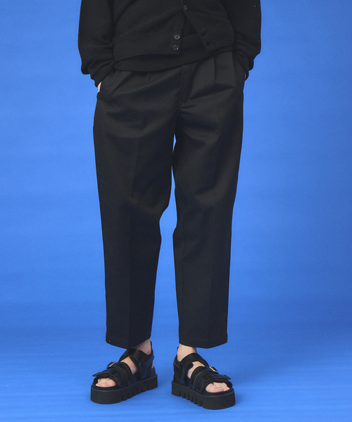 Dickies(ディッキーズ)の「【Dickies/ディッキーズ 】SIDE LINE PLEATED WIDE PANT サイドラインワイドパンツ(その他パンツ・メンズ・ブラック/ベージュ/オレンジ/ブルー/グリーン・LL/S/M/L)」の2枚目の写真