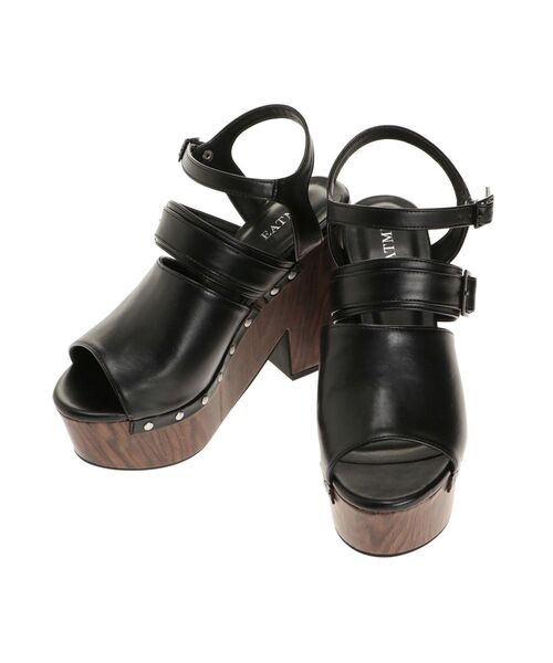 EATME（イートミー）の「ベルテッドウッドサンダル（サンダル・レディース・ブラック/アイボリー・S/M/L）」の17枚目の写真