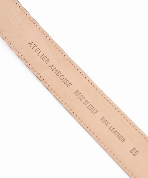 AP STUDIO(エーピーストゥディオ)の「*【ATELIER AMBOISE/アトリエ アンボワーズ】plate buckle belt (GOLD)(ベルト・レディース・ブラック・FREE)」の5枚目の写真