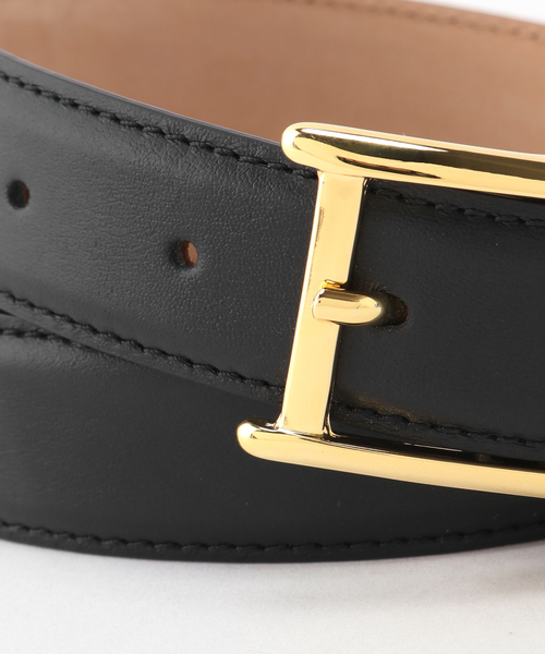AP STUDIO(エーピーストゥディオ)の「*【ATELIER AMBOISE/アトリエ アンボワーズ】plate buckle belt (GOLD)(ベルト・レディース・ブラック・FREE)」の6枚目の写真