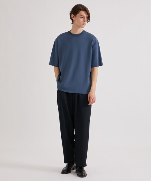 ニット セーター ストレッチミラノ リブニット Tシャツ レディース ミラノリブストレッチニットTシャツ（Tシャツ/カットソー