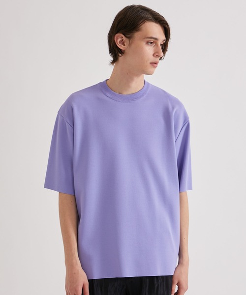 ニット セーター ストレッチミラノ リブニット Tシャツ レディース ミラノリブストレッチニットTシャツ（Tシャツ/カットソー