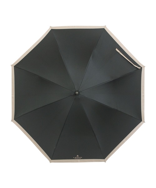 LANVIN collection（ランバン コレクション）の「遮光100% 遮熱 晴雨兼用日傘 長傘 グログランリボン（長傘・レディース・ブラック/キャメル/ベージュ/ダークブルー/グレー/ピンクベージュ/ブラック×ベージュ・FREE）」の9枚目の写真