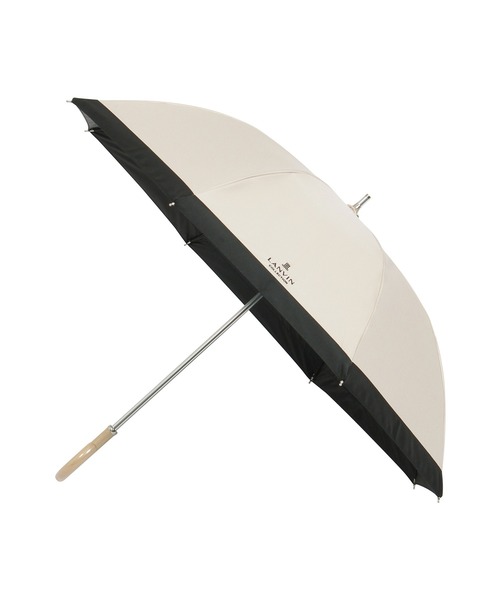 LANVIN collection（ランバン コレクション）の「遮光100% 遮熱 晴雨兼用日傘 長傘 グログランリボン（長傘・レディース・ブラック/キャメル/ベージュ/ダークブルー/グレー/ピンクベージュ/ブラック×ベージュ・FREE）」の11枚目の写真