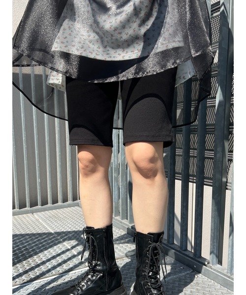 WC(ダブル シー)の「ストレッチハーフレギンス(レギンス/スパッツ・レディース・ブラック/グレー/ピンク/ブルー・FREE)」の9枚目の写真