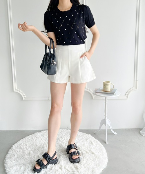 Loueme（ルエム）の「ジュエルビジュートップス（Tシャツ/カットソー・レディース・ミント/アイボリー/ブラック・FREE）」の14枚目の写真