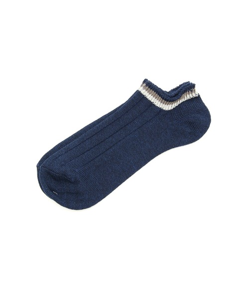 JUNRED(ジュンレッド)の「Aリブ履き口ラインソックス(ソックス/靴下・メンズ・ネイビー/ホワイト/ブラック/グレー・FREE)」の4枚目の写真