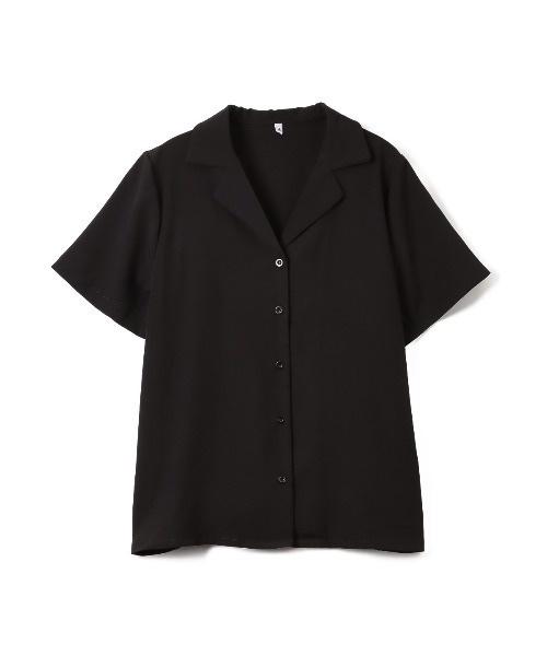 Miniministore(ミニミニストア)の「ベーシック開襟 カラーシャツ(シャツ/ブラウス・レディース・ブラック/ライトブルー/ホワイト/サーモンピンク/イエロー・FREE)」の14枚目の写真