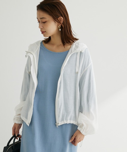 Green　Parks（グリーンパークス）の「・ELENCARE　DUE　シアーマウンテンパーカー（その他アウター・レディース・ブラック/オフホワイト/グリーン・FREE）」の2枚目の写真