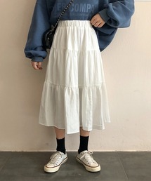 ナチュラルティアードスカート