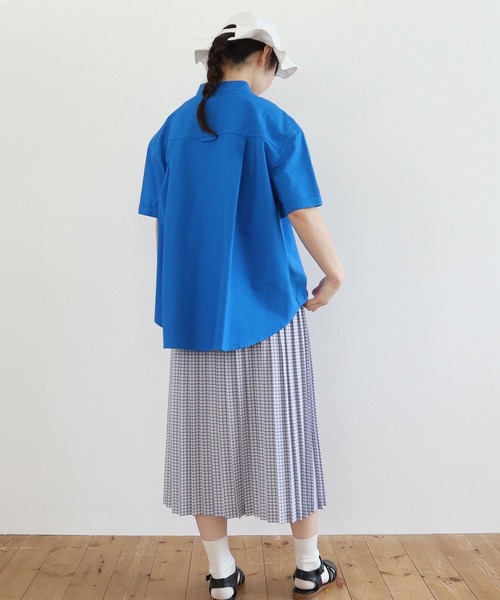 bulle de savon（ビュルデサボン）の「オックス　コック半袖ブラウス（シャツ/ブラウス・レディース・サックスブルー/ブルー/ホワイト/その他/その他1/イエロー・FREE）」の14枚目の写真