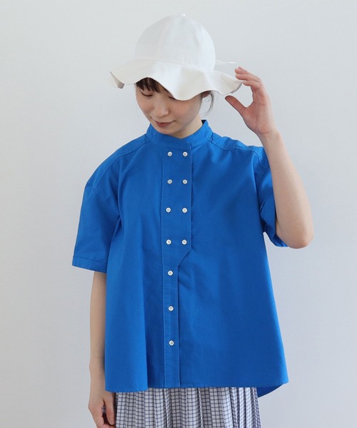 bulle de savon（ビュルデサボン）の「オックス　コック半袖ブラウス（シャツ/ブラウス・レディース・サックスブルー/ブルー/ホワイト/その他/その他1/イエロー・FREE）」の9枚目の写真