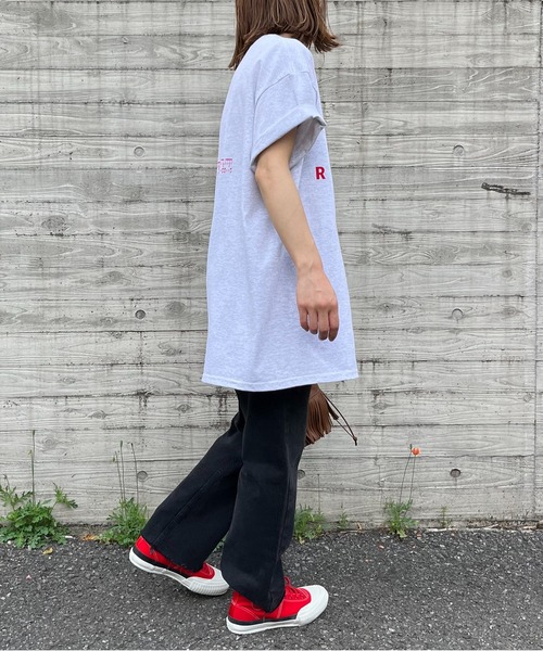 mi via loca（ミヴィアロカ）の「GILDAN リズミックロゴT半袖シャツ 【MVL007 ※2A】（Tシャツ/カットソー・レディース・ブラック/オフホワイト/オートミール・MEDIUM/LARGE）」の18枚目の写真