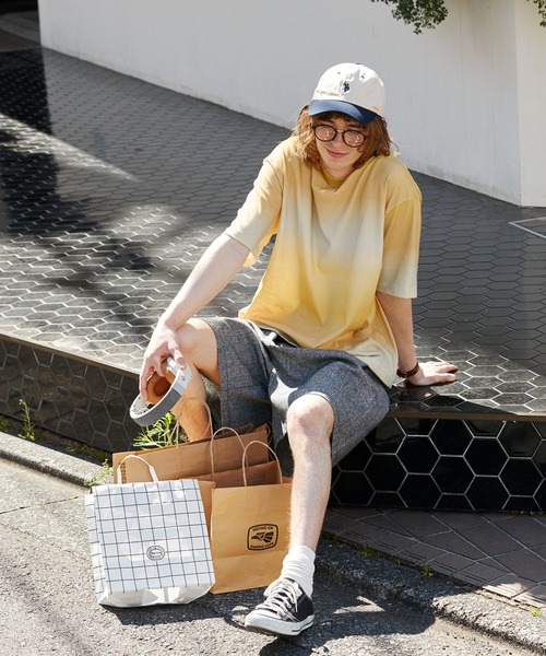 EMMA CLOTHES（エマクローズ）の「グラデーションカラールーズ半袖Tシャツ EMMA CLOTHES（Tシャツ/カットソー・メンズ・ブラック系/ベージュ系/ブルー系/グリーン系・M/L）」の16枚目の写真