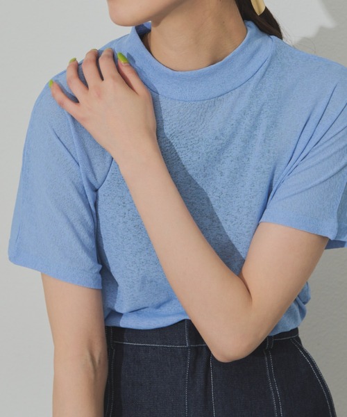 Solace(ソレイス)の「フレンチスリーブハイネックT(Tシャツ/カットソー・レディース・ブルー/ブラック/ベージュ・FREE)」の16枚目の写真