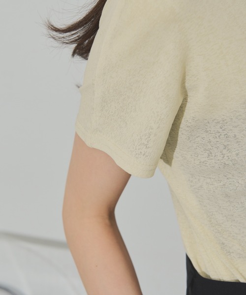 Solace(ソレイス)の「フレンチスリーブハイネックT(Tシャツ/カットソー・レディース・ブルー/ブラック/ベージュ・FREE)」の5枚目の写真
