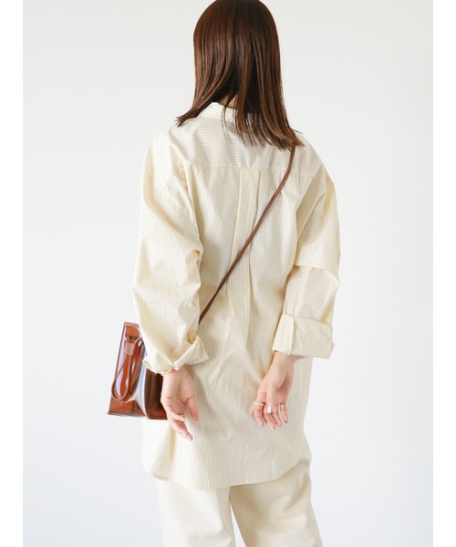 ehka sopo（エヘカソポ）の「ストライプワンポイント刺繍シャツ（シャツ/ブラウス・レディース・ピンク/ブルー/イエロー・F）」の11枚目の写真