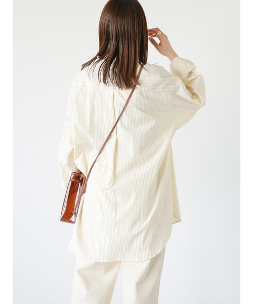 ehka sopo（エヘカソポ）の「ストライプワンポイント刺繍シャツ（シャツ/ブラウス・レディース・ピンク/ブルー/イエロー・F）」の12枚目の写真