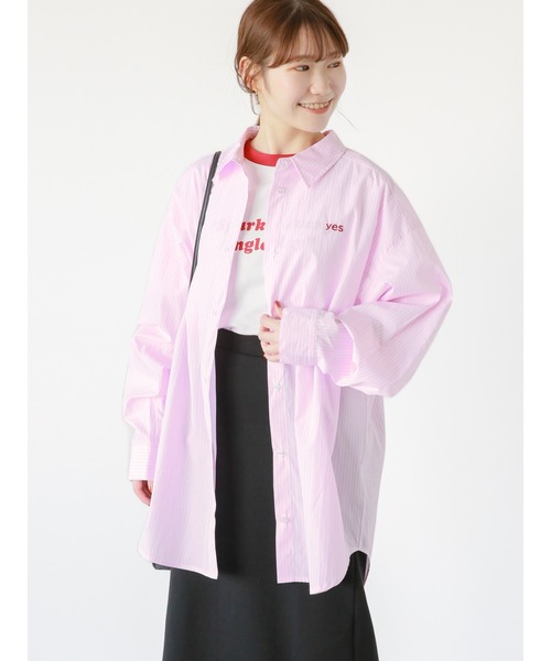 ehka sopo（エヘカソポ）の「ストライプワンポイント刺繍シャツ（シャツ/ブラウス・レディース・ピンク/ブルー/イエロー・F）」の17枚目の写真