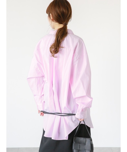 ehka sopo（エヘカソポ）の「ストライプワンポイント刺繍シャツ（シャツ/ブラウス・レディース・ピンク/ブルー/イエロー・F）」の19枚目の写真