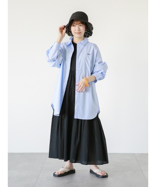 ehka sopo（エヘカソポ）の「ストライプワンポイント刺繍シャツ（シャツ/ブラウス・レディース・ピンク/ブルー/イエロー・F）」の21枚目の写真