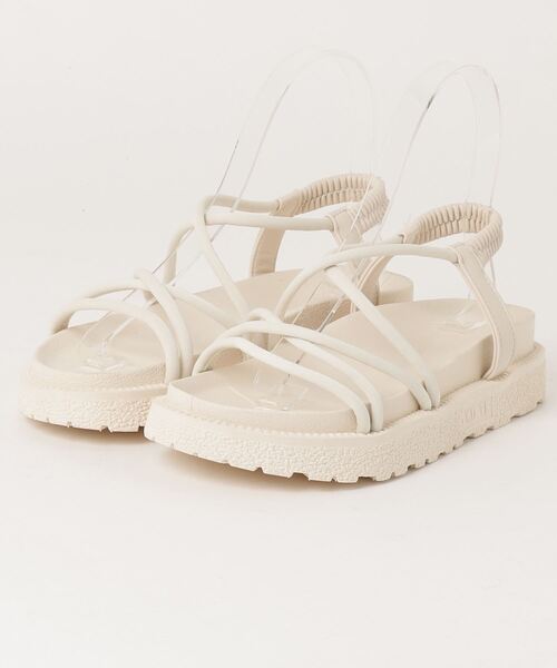 AAA+（サンエープラス）の「AAA+ /  スポーツサンダル　コードストラップサンダル/ナローストラップサンダル  コード（ナロー）華奢ストラップサンダル2WAYスポーツサンダル ギャザーストラップスポーツサンダル(3700)(3701)(3702)（サンダル・レディース・アイボリー系1/ブラック系1/アイボリー系2/ブラック系2/ブラック/アイボリー・L/LL/S/M）」の19枚目の写真