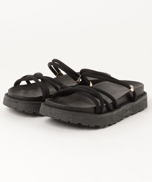 AAA+（サンエープラス）の「AAA+ /  スポーツサンダル　コードストラップサンダル/ナローストラップサンダル  コード（ナロー）華奢ストラップサンダル2WAYスポーツサンダル ギャザーストラップスポーツサンダル(3700)(3701)(3702)（サンダル・レディース・アイボリー系1/ブラック系1/アイボリー系2/ブラック系2/ブラック/アイボリー・L/LL/S/M）」の20枚目の写真