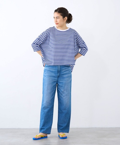caqu（サキュウ）の「Caqu FS-linen ankle boy's（その他パンツ・レディース・サックスブルー/ネイビー・0/1/2）」の2枚目の写真