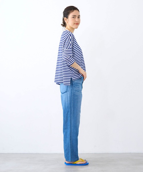 caqu（サキュウ）の「Caqu FS-linen ankle boy's（その他パンツ・レディース・サックスブルー/ネイビー・0/1/2）」の6枚目の写真