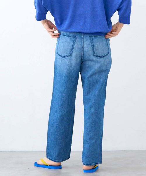 caqu（サキュウ）の「Caqu FS-linen ankle boy's（その他パンツ・レディース・サックスブルー/ネイビー・0/1/2）」の3枚目の写真