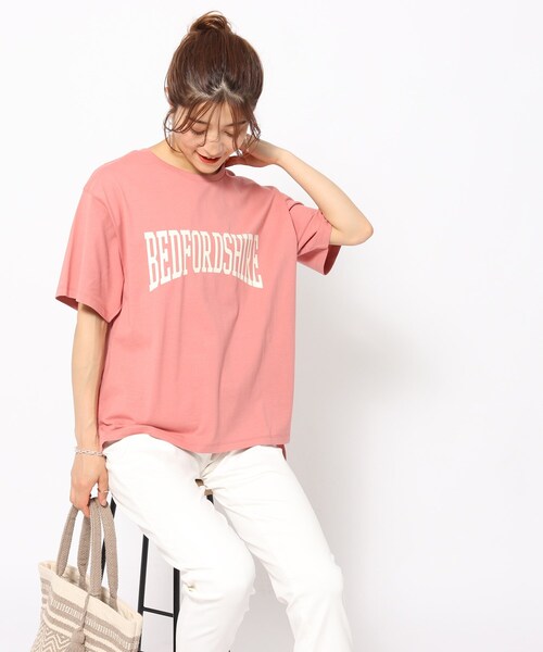 SHOO・LA・RUE（シューラルー）の「◆【接触冷感/プチプラ】大人カラフル プリントTシャツ（Tシャツ/カットソー・レディース・ベージュ系その他7/グリーン系その他3/ブラック系1/ネイビー系8/ブルー系/パープル系5/イエロー系3/ピンク系7/チャコール/ホワイト系その他3/ホワイト系その他5/ホワイト系その他・04/03/02）」の12枚目の写真