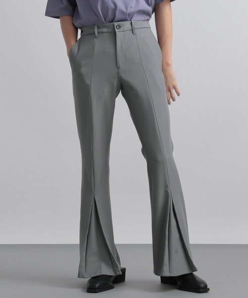 HARE（ハレ）の「スソタックスリムフレアパンツ(HARE)（スラックス・メンズ・ブラック/グレー・SMALL/MEDIUM）」の7枚目の写真