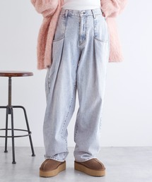 w closet | ウエストタックワイドパンツ(デニムパンツ)