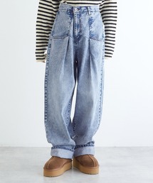 w closet | ウエストタックワイドパンツ(デニムパンツ)