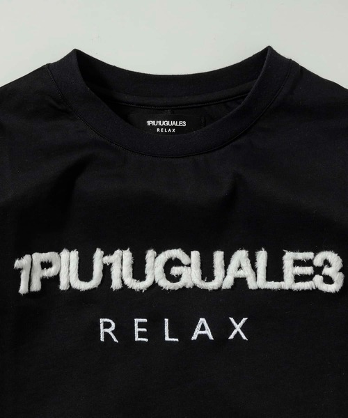 【主役級】1PIU1UGUALE3 RELAX ボアロゴ刺繍ロングTシャツ 1PIU1UGUALE3 RELAX(ウノピゥウノウグァーレトレ リラックス