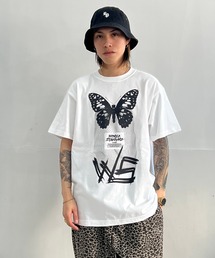 WORLD STANDARD/ワールドスタンダード バタフライプリント 半袖Tシャツ WSHT-006