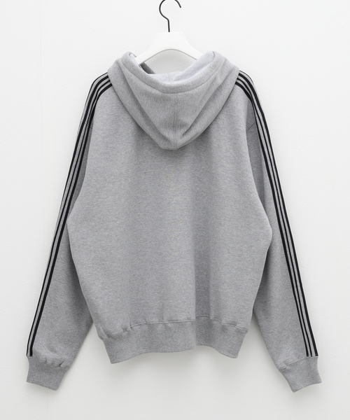 PULP/417EDIFICE（パルプフォーワンセブンエディフィス）の「【AFB / エーエフビー】SIDE LINE OVERSIZED ZIP HOODIE（パーカー・メンズ・ブラック/グレー・MEDIUM）」の5枚目の写真