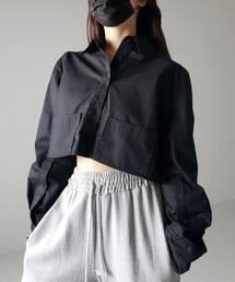 me+em select | ※※【 4color 】タックワイドスリーブショート丈シャツ(シャツ/ブラウス)