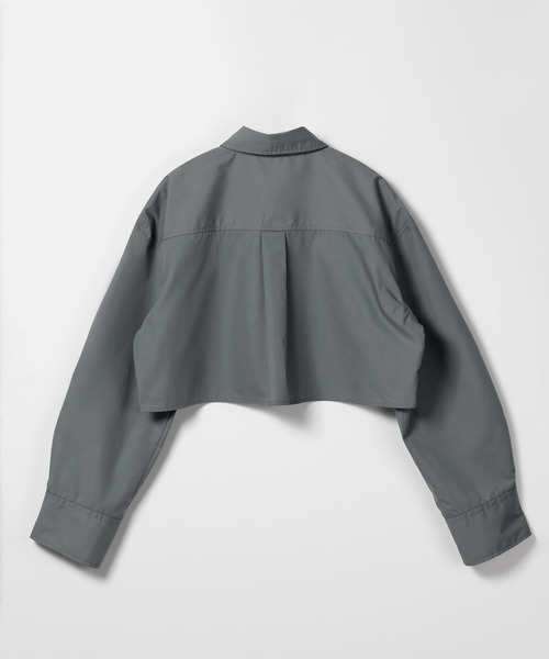 me+em select（ミームセレクト）の「※※【 ４color 】タックワイドスリーブショート丈シャツ（シャツ/ブラウス・レディース・チャコール/ブラック/オフホワイト/グレー・FREE）」の13枚目の写真