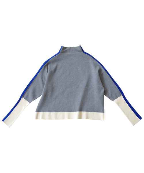 antiqua 配色ニット ニット レディース トップス 長袖 配色 送料